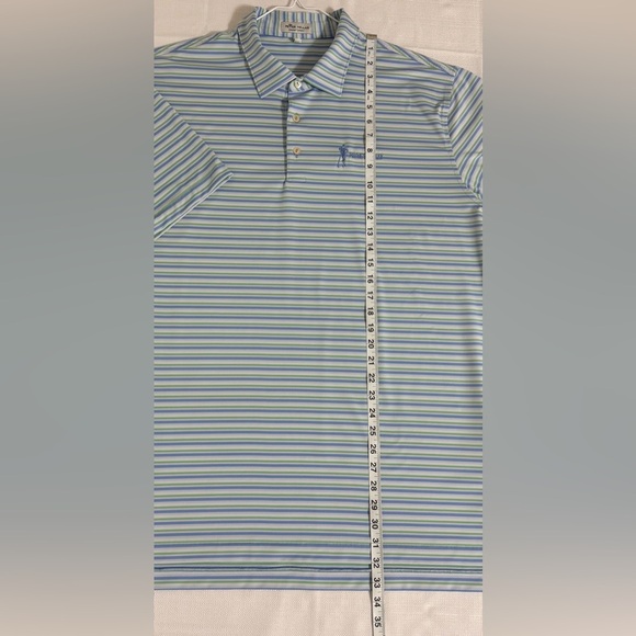 Peter Millar Summer Comfort Polo Golf Shirt Payne’s Valley Logo Striped Size XL - Picture 8 of 11